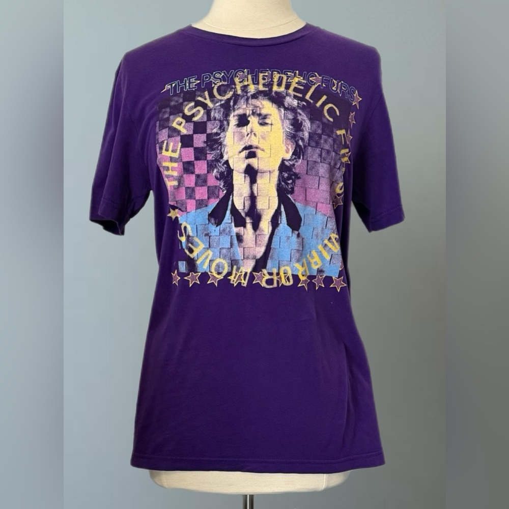 The Psychedelic Furs Band Mirror Moves Purple T Shirt SZ M